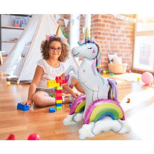 Unikornis 3D Rainbow fólia lufi 94 cm