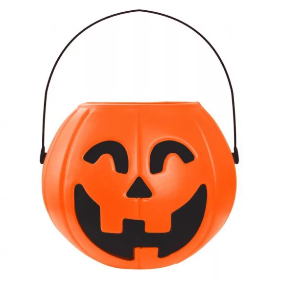 Halloween Tök Smile cukorka gyűjtő vödör 16x14 cm Halloween Tök Smile cukorka gyűjtő vödör 16x14 cm