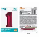 Piros 1-es Red szám fólia lufi 92 cm Piros 1-es Red szám fólia lufi 92 cm