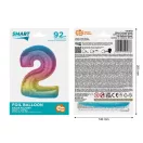 Színes 2-es Rainbow szám fólia lufi 92 cm Színes 2-es Rainbow szám fólia lufi 92 cm