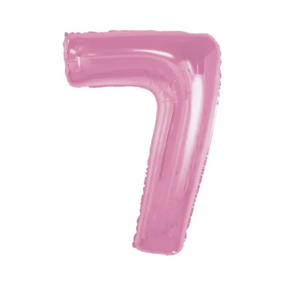 Rózsaszín 7-es Light Pink szám fólia lufi 92 cm Rózsaszín 7-es Light Pink szám fólia lufi 92 cm