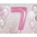 Rózsaszín 7-es Light Pink szám fólia lufi 92 cm Rózsaszín 7-es Light Pink szám fólia lufi 92 cm