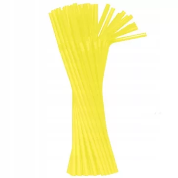 Színes Yellow műanyag szívószál 50 db-os