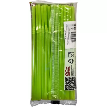 Színes Green műanyag szívószál 50 db-os