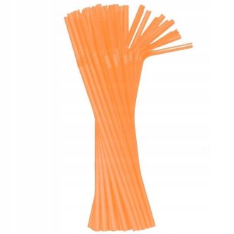 Színes Orange műanyag szívószál 50 db-os