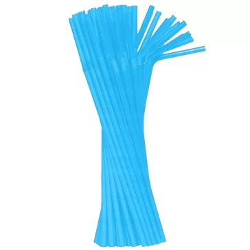Színes Blue műanyag szívószál 50 db-os