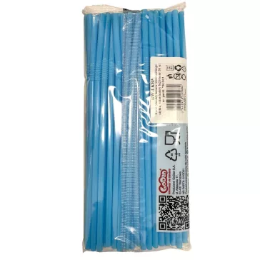 Színes Blue műanyag szívószál 50 db-os