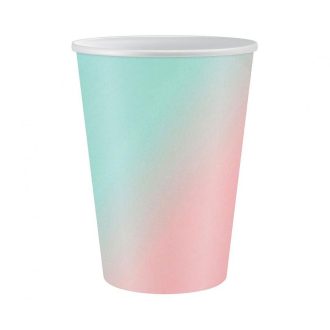 Színes Ombre papír pohár 6 db-os 266 ml