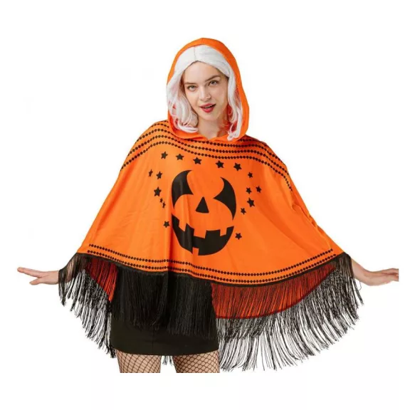 Tök Scary felnőtt poncsó, jelmez kiegészítő S