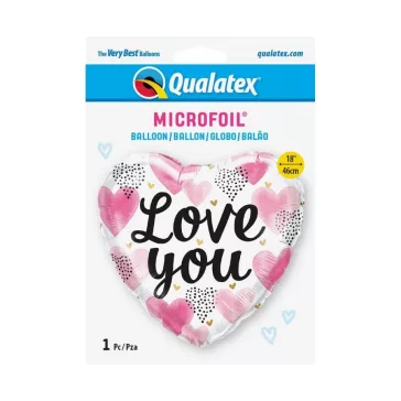 Szerelem Hearts fólia lufi 46 cm