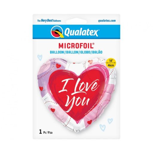 I Love You Cartoon fólia lufi 46 cm