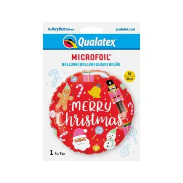 Merry Christmas Díszek, Karácsonyi fólia lufi 46 cm