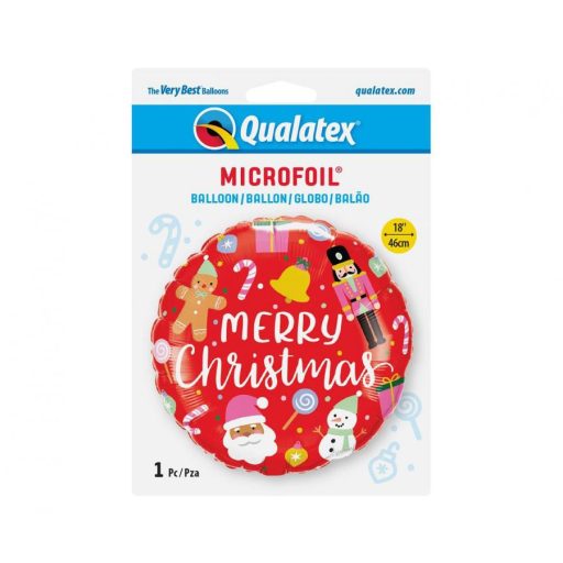 Merry Christmas Díszek, Karácsonyi fólia lufi 46 cm