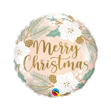 Karácsonyi Merry Christmas Pastel fólia lufi 46 cm