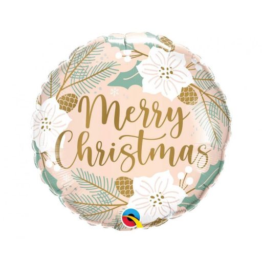 Karácsonyi Merry Christmas Pastel fólia lufi 46 cm