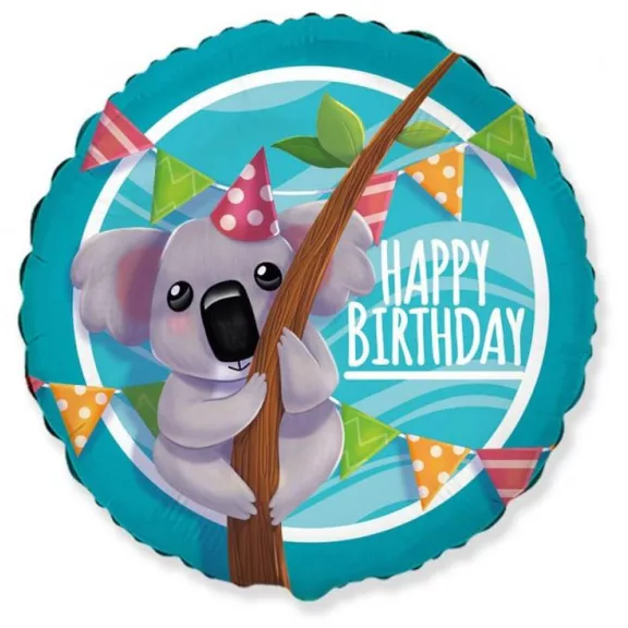 Koala Happy Birthday Party fólia lufi 46 cm (WP) Koala Happy Birthday Party fólia lufi 46 cm (WP)
