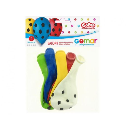 Focis Soccer léggömb, lufi 5 db-os 12 inch (30 cm)