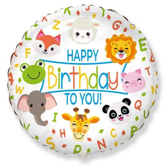Állatos Happy Birthday Animals fólia lufi 46 cm (WP) Állatos Happy Birthday Animals fólia lufi 46 cm (WP)