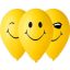 Smiley Yellow léggömb, lufi 5 db-os 12 inch (30 cm)