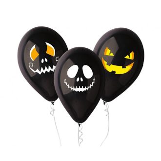 Halloween Faces léggömb, lufi 3 db-os 12 inch (30 cm)