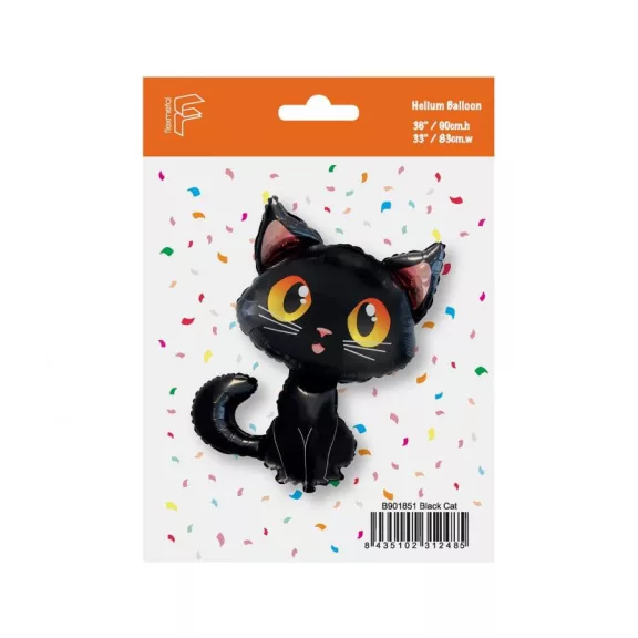 Fekete macska Black fólia lufi 90 cm