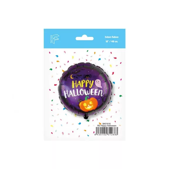 Happy Halloween Purple fólia lufi 48 cm