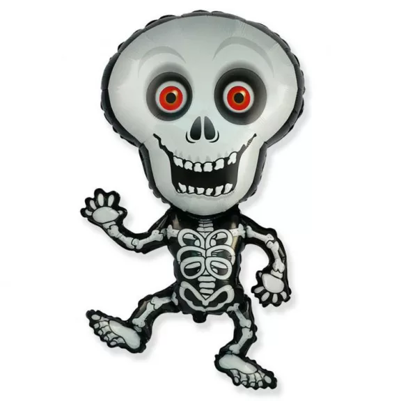 Halloween Csontváz Smile fólia lufi 101 cm Halloween Csontváz Smile fólia lufi 101 cm
