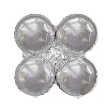 Ezüst Silver léggömb tartó 90 cm (WP)