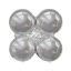 Ezüst Silver léggömb tartó 90 cm (WP)