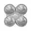 Ezüst Silver léggömb tartó 90 cm (WP)