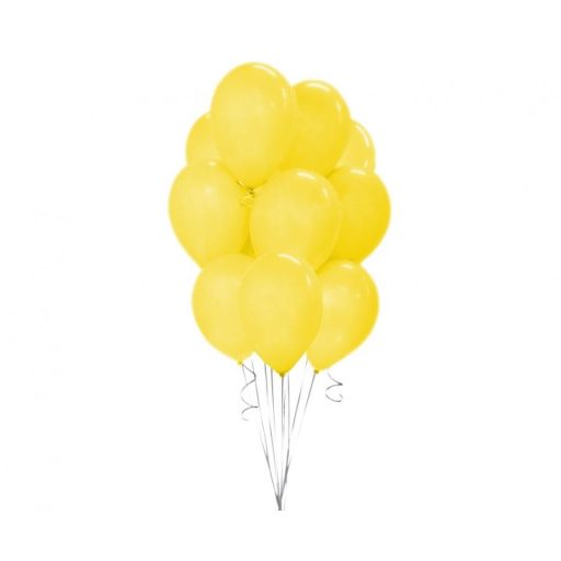 Yellow, Sárga léggömb, lufi 10 db-os 10 inch (26 cm)