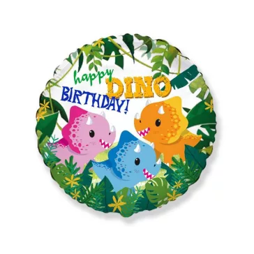 Happy Birthday Dino fólia lufi 46 cm (WP)