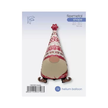 Karácsonyi Gnome fólia lufi 91 cm