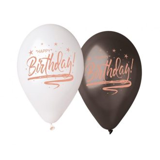   Happy Birthday Premium léggömb, lufi 5 db-os 13 inch (33cm)