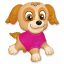 Kutyás Puppy fólia lufi 36 cm (WP)