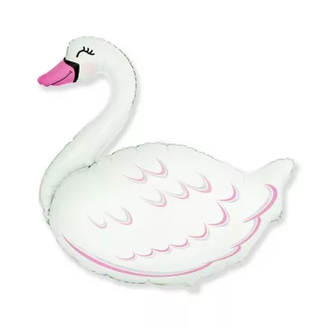 Hattyú White fólia lufi 36 cm (WP)