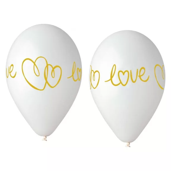 Szerelem White léggömb, lufi 5 db-os 13 inch (33 cm) Szerelem White léggömb, lufi 5 db-os 13 inch (33 cm)