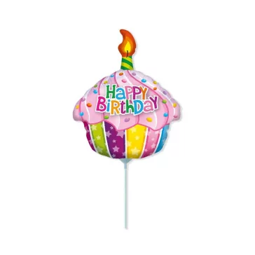 Happy Birthday Muffin mini fólia lufi (WP)