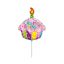 Happy Birthday Muffin mini fólia lufi (WP)