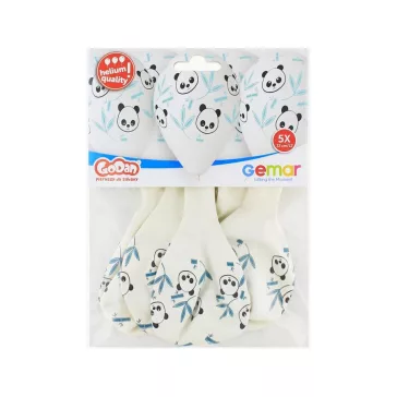 Panda Bamboo léggömb, lufi 5 db-os 13 inch (33 cm)