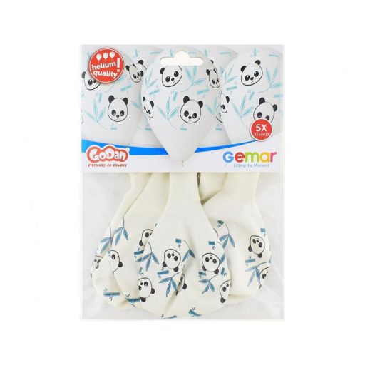 Panda Bamboo léggömb, lufi 5 db-os 13 inch (33 cm)
