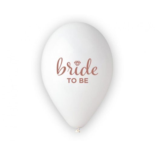 Bride To Be White léggömb, lufi 5 db-os 13 inch (33cm)
