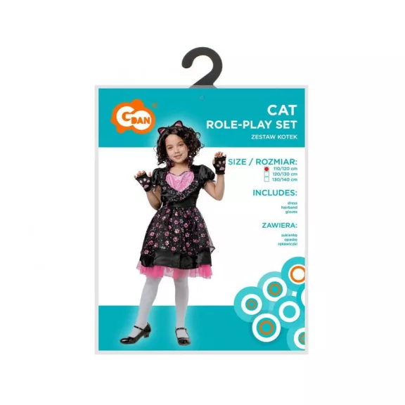 Cicás Pink Paw jelmez 110/120 cm