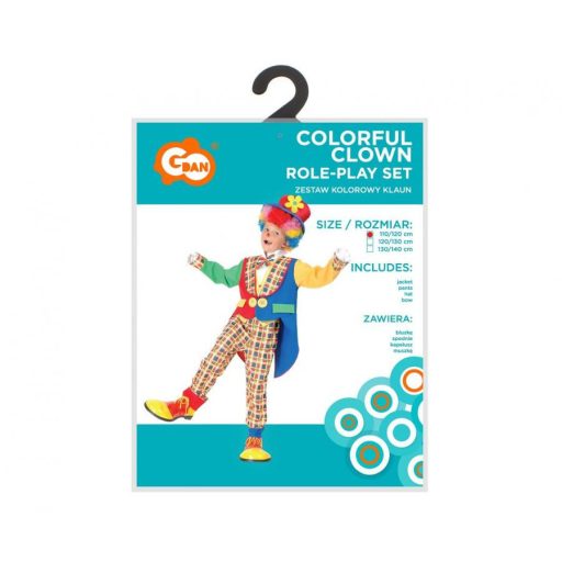 Bohóc Colorful jelmez 110/120 cm
