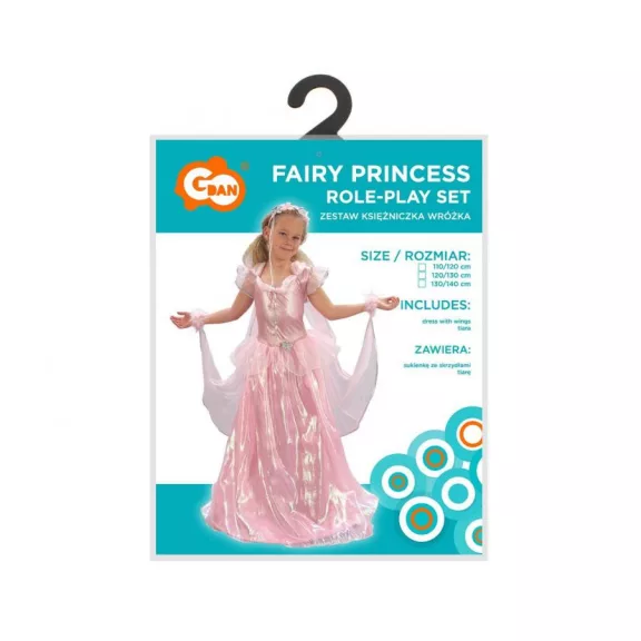Hercegnő Fairy jelmez 130/140 cm