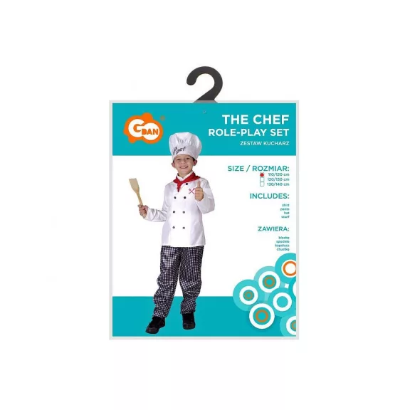 Szakács Chef jelmez 120/130 cm