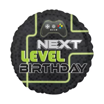 Happy Birthday Level Up fólia lufi 46 cm