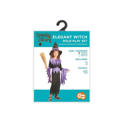 Boszorkány Elegant jelmez 120/130 cm
