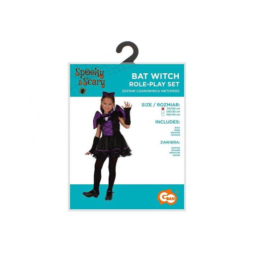 Boszorkány Bat jelmez 130/140 cm