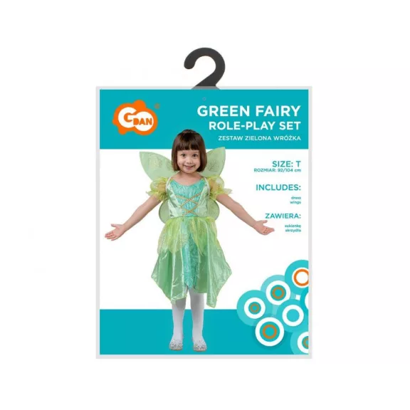Tündér Green jelmez 92/104 cm